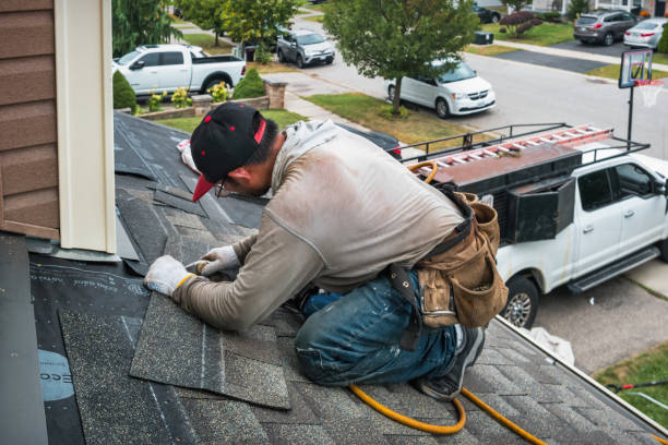Professional Roofing technician working in Swoope, VA
